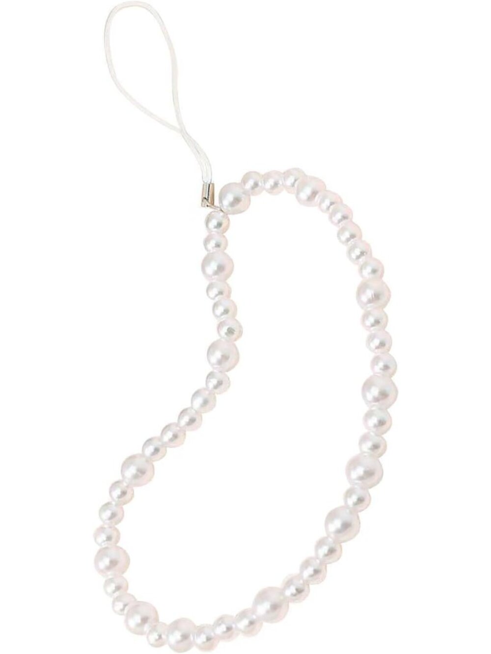 Beaded Phone Charm Lanyard Strap Girly Style Fixed Beads Pearl Lanyards